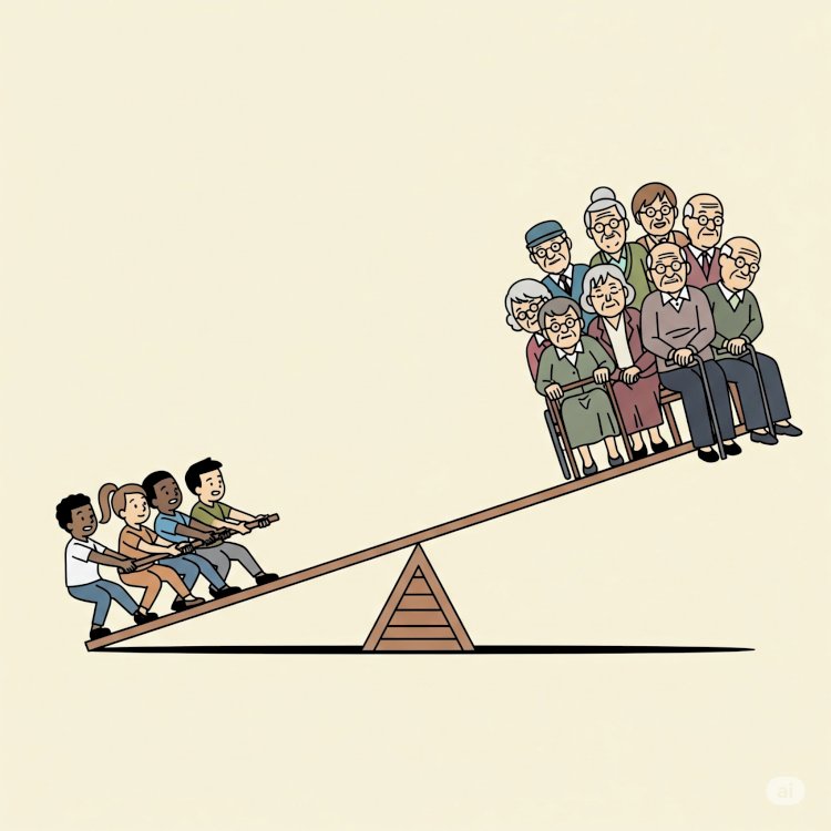 What are the economic consequences of an aging population on national productivity and public finance systems?